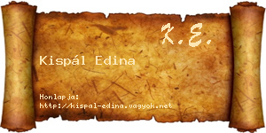 Kispál Edina névjegykártya